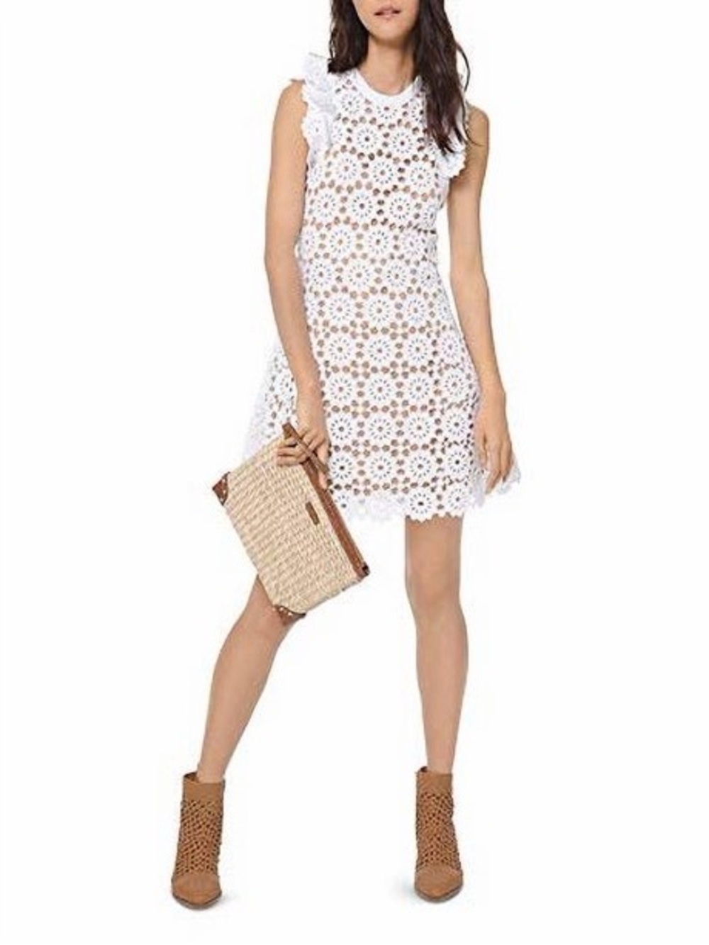 Michael Kors Medallion Floral Lace Crochet Dress